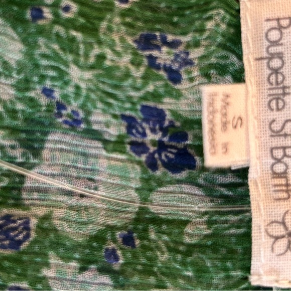 Poupette St. Barth Green and Blue Long Sleeve Dress - Picture 10 of 15